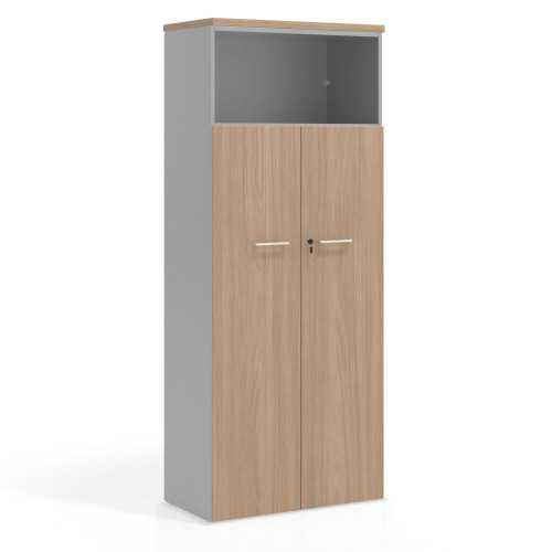 Armario de oficina Colors con puerta y repisa superior, medida 193x80 - SIROCO