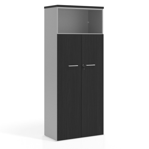 Armario de oficina Colors con puerta y repisa superior, medida 193x80 - BOCAMINA