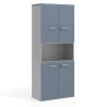 armario de oficina azul talco colors doble puerta 1