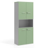 armario de oficina verde talco colors doble puerta 1