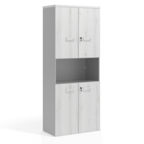 Armario de oficina Colors con doble puerta mediana, medida 193x80 - ALBO
