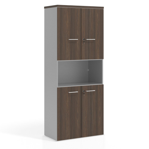 Armario de oficina Colors con doble puerta mediana, medida 193x80 - MISTRAL