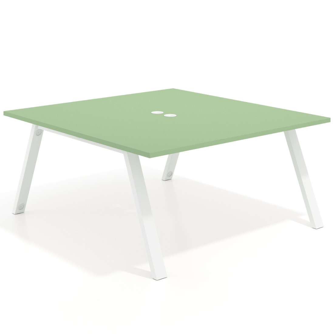 mesa multipuesto 120x166 verde talco uvepro mesa coworking fondo 166cm recto 1