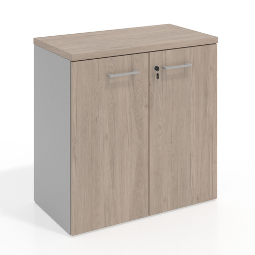 Armario de oficina Basic 2 alturas, medida 78x80 con puertas - SAHARA