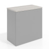 Armario de oficina Basic 2 alturas, medida 78x80 con puertas