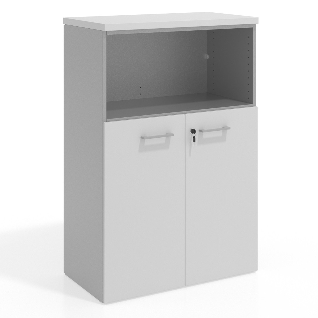 armario de oficina blanco mate basic puerta baja 1