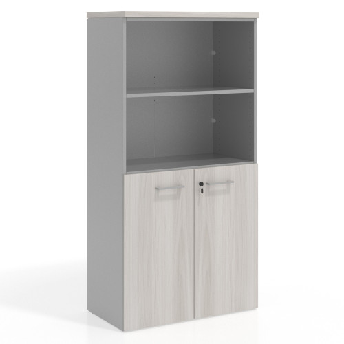Armario de oficina Basic, medida 155x80cm con puerta baja - CALIFORNIA