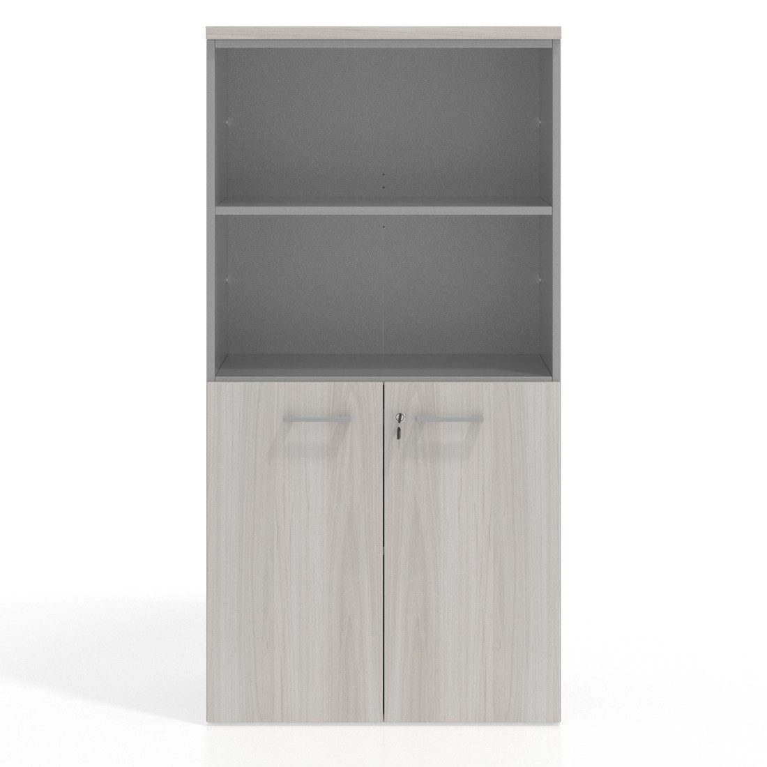 Armario de oficina Basic, medida 155x80cm con puerta baja