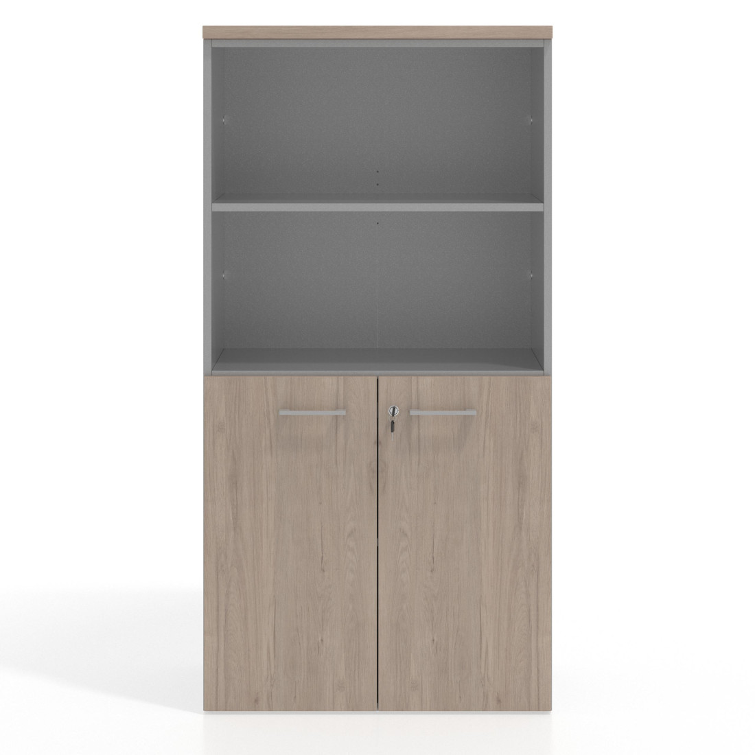 Armario de oficina Basic, medida 155x80cm con puerta baja