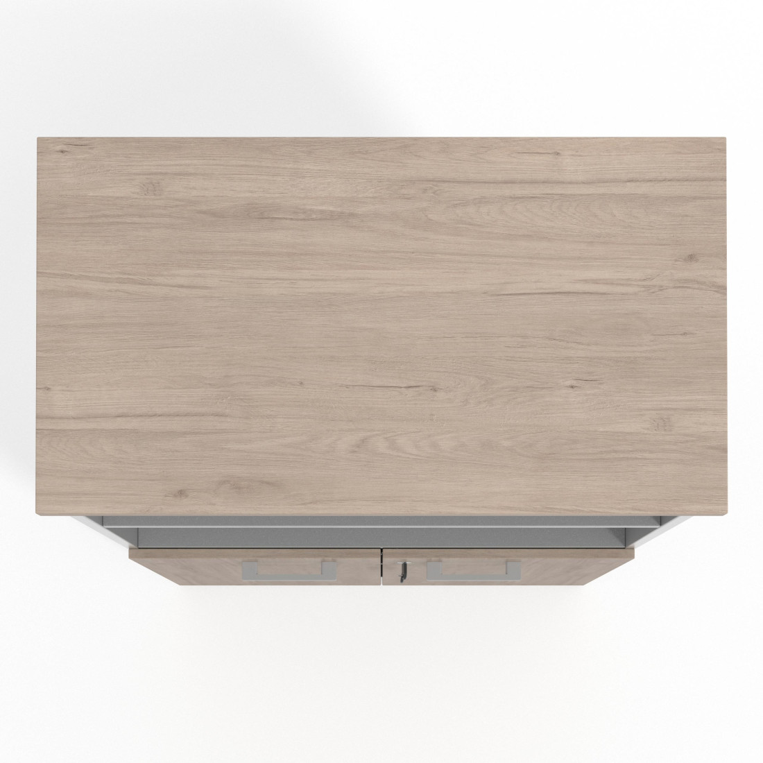 Armario de oficina Basic, medida 155x80cm con puerta baja