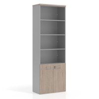 Estantería de oficina Basic 232x80cm con puerta baja - SAHARA