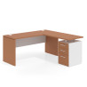 mesa en l 140x160 terracota blanco mate workplus mesa fondo 60cm con pedestal 100x60cm frontales melamina 1