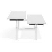 Mesa Multipuesto Elevable eléctrica Erghos  Smart Pro estructura blanca canto recto - BLANCO MATE, 180X166 Second image
