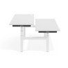 Mesa Multipuesto Elevable eléctrica Erghos  Smart Pro estructura blanca canto recto