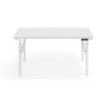 Mesa Multipuesto Elevable eléctrica Erghos  Smart Pro estructura blanca canto recto