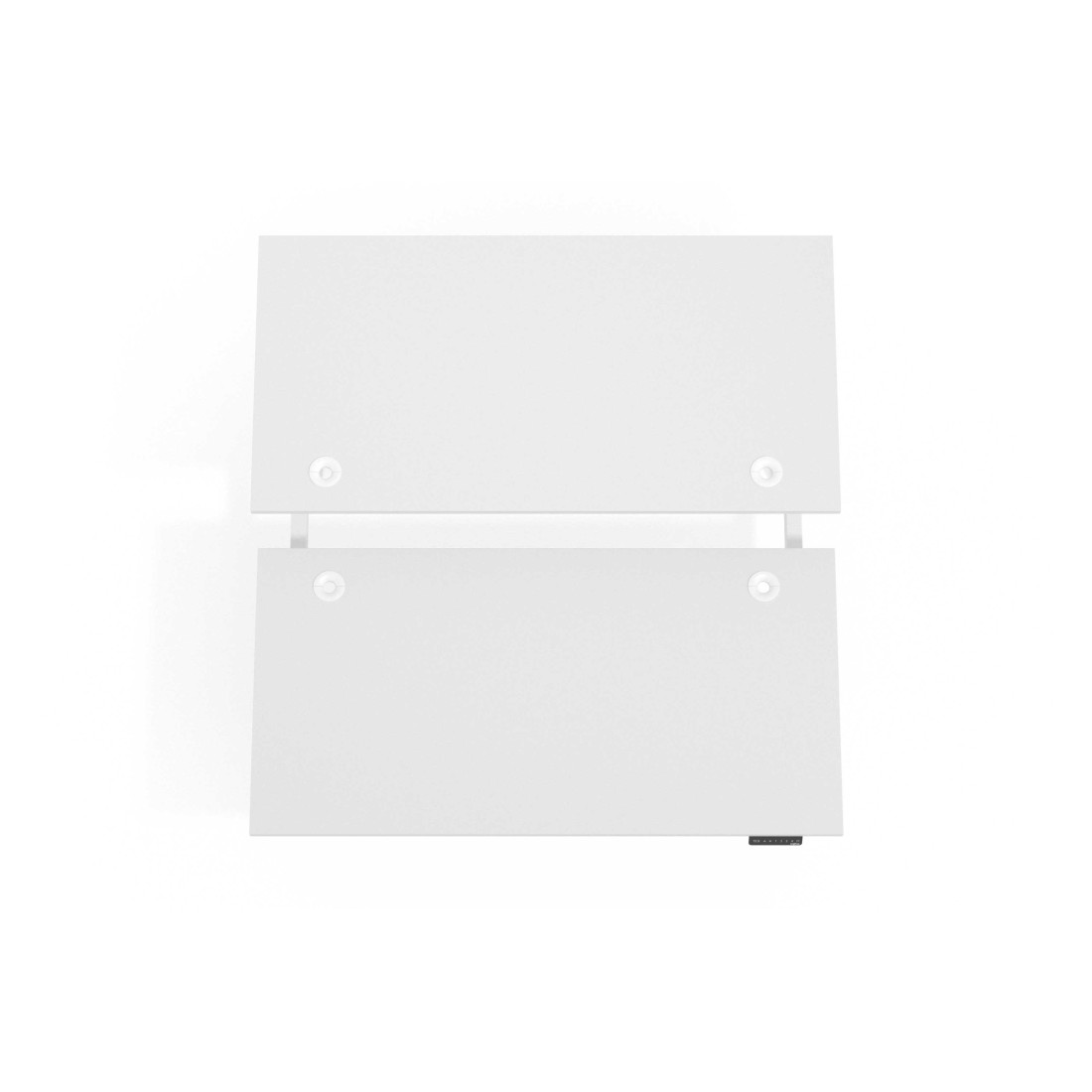 Mesa Multipuesto Elevable eléctrica Erghos  Smart Pro estructura blanca canto recto