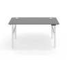 Mesa Multipuesto Elevable eléctrica Erghos  Smart Pro estructura blanca canto recto