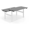 Mesa Multipuesto Elevable eléctrica Erghos  Smart Pro estructura blanca canto recto