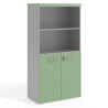 armario de oficina verde talco colors puerta baja puertas 2h 1