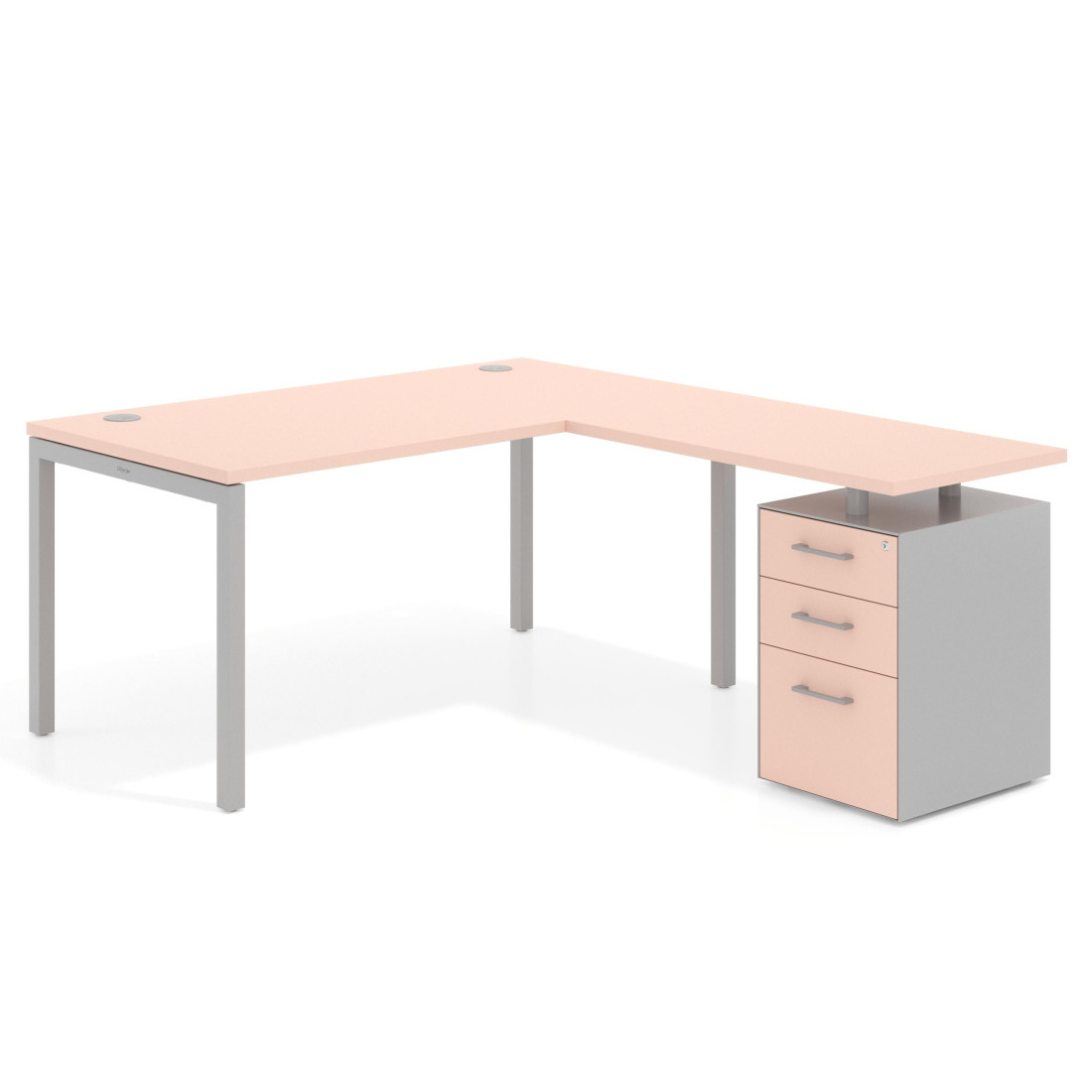 mesa en l 140x200 rosa nube kube mesa en l fondo 100 frontales melamina recto 1