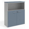 armario de oficina azul talco colors puerta baja puertas 2h 1