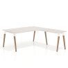 Mesa de dirección en L Arki fondo 100cm, patas de madera