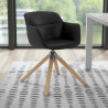 silla confidente negro anne giratoria madera piel sintetica 2