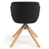 silla confidente negro anne giratoria madera piel sintetica 6