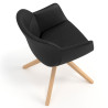 silla confidente negro anne giratoria madera piel sintetica 7