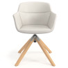 silla confidente blanco anne giratoria madera piel sintetica 4