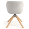 silla confidente blanco anne giratoria madera piel sintetica 6