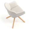 silla confidente blanco anne giratoria madera piel sintetica 7