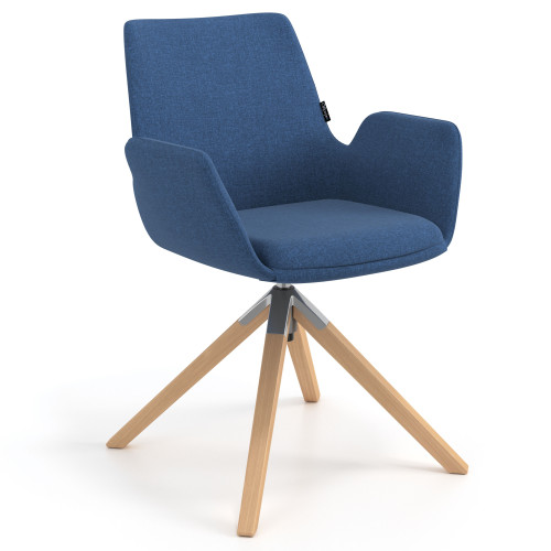 Silla Nórdica Elodie, Patas de madera, Certificada - AZUL