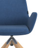 silla confidente azul elodie giratoria madera tela 5