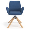 silla confidente azul elodie giratoria madera tela 4