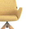 silla confidente amarillo elodie giratoria madera tela 5