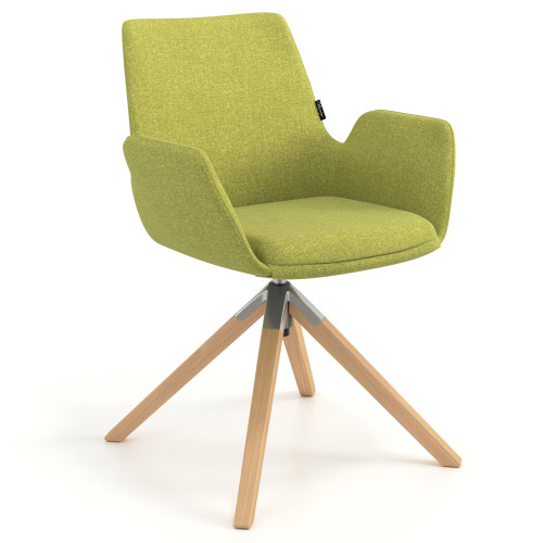 Silla Nórdica Elodie, Patas de madera, Certificada - VERDE