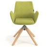 silla confidente verde elodie giratoria madera tela 4