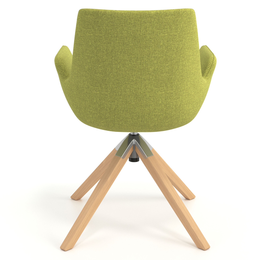 silla confidente verde elodie giratoria madera tela 6