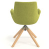silla confidente verde elodie giratoria madera tela 6