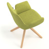 silla confidente verde elodie giratoria madera tela 7