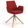 Silla Nórdica Elodie, Patas de madera, Certificada - ROJO