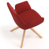 silla confidente rojo elodie giratoria madera tela 7