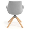 silla confidente gris elodie giratoria madera tela 6