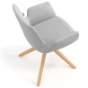 silla confidente gris elodie giratoria madera tela 7