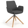 Silla Nórdica Elodie, Patas de madera, Certificada - Antracita