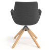 silla confidente antracita elodie giratoria madera tela 6