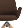 silla confidente marron elodie giratoria madera tela 5