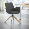 silla confidente antracita elodie giratoria madera tela 2
