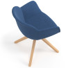 silla confidente azul ivonne giratoria madera tela 7